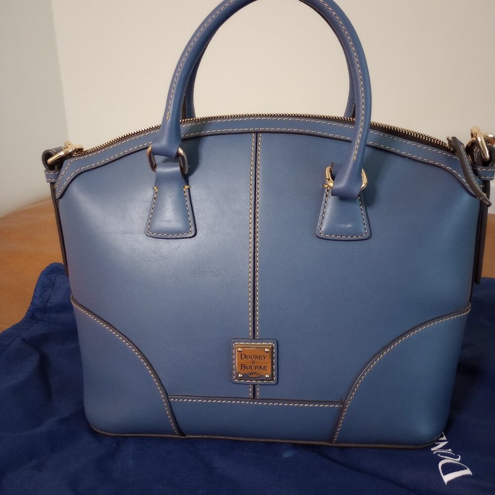 Dooney Steel Blue Domed Satchel